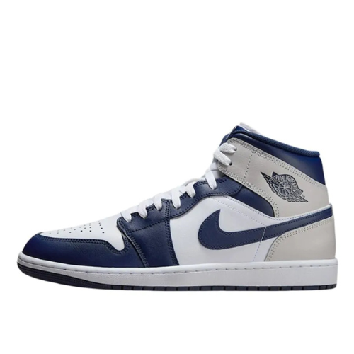 Air Jordan 1 Mid Grey Midnight Navy